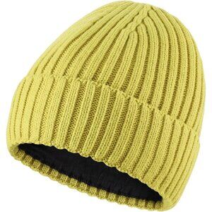 Fleece Line Yellow Cuffed Hat Men Women Knitted Winter Wool Beanies Skull Cap
